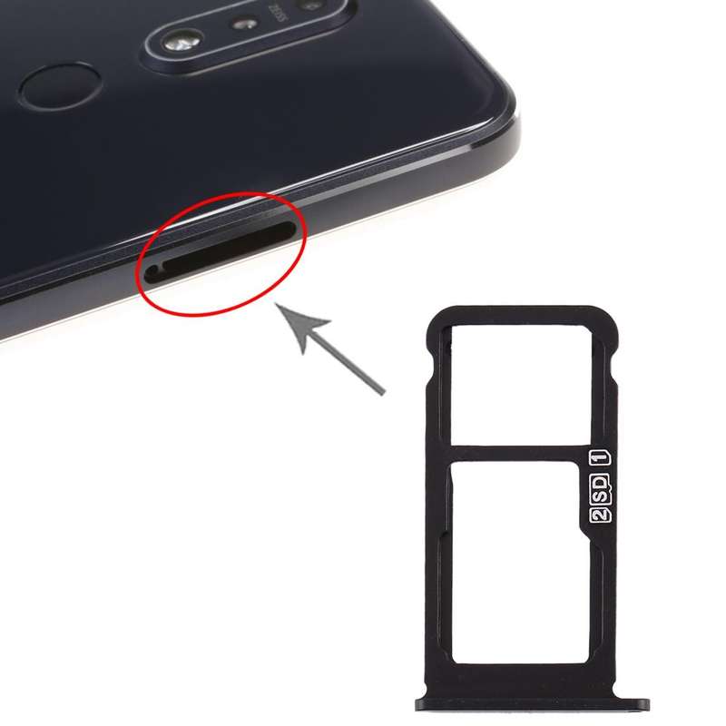SIM Card Tray + SIM Card Tray / Micro SD Card Tray for Nokia 7.1 / TA-1100 TA-1096 TA-1095 TA-108...