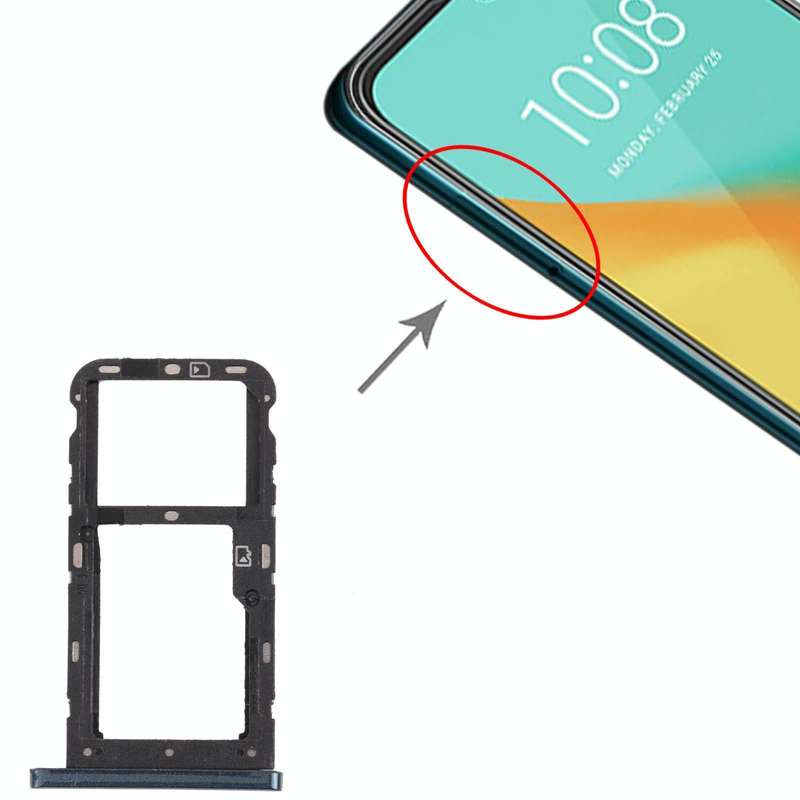 SIM Card Tray + SIM Card Tray / Micro SD Card Tray for ZTE Blade V10 Vita (Green)