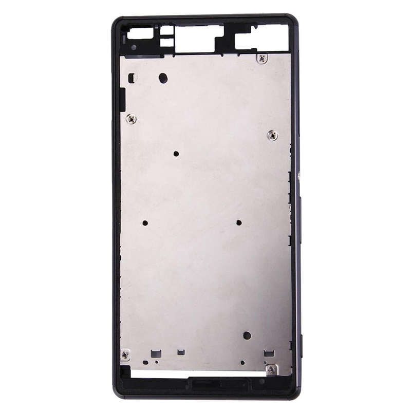 Single SIM Front Housing LCD Frame Bezel for Sony Xperia Z3(Black)