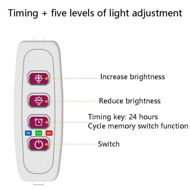 LED Plant Growth Lamp Full Spectroscopy Intelligent Timing Indoor Fill Light Ring Plant Lamp, Pow...