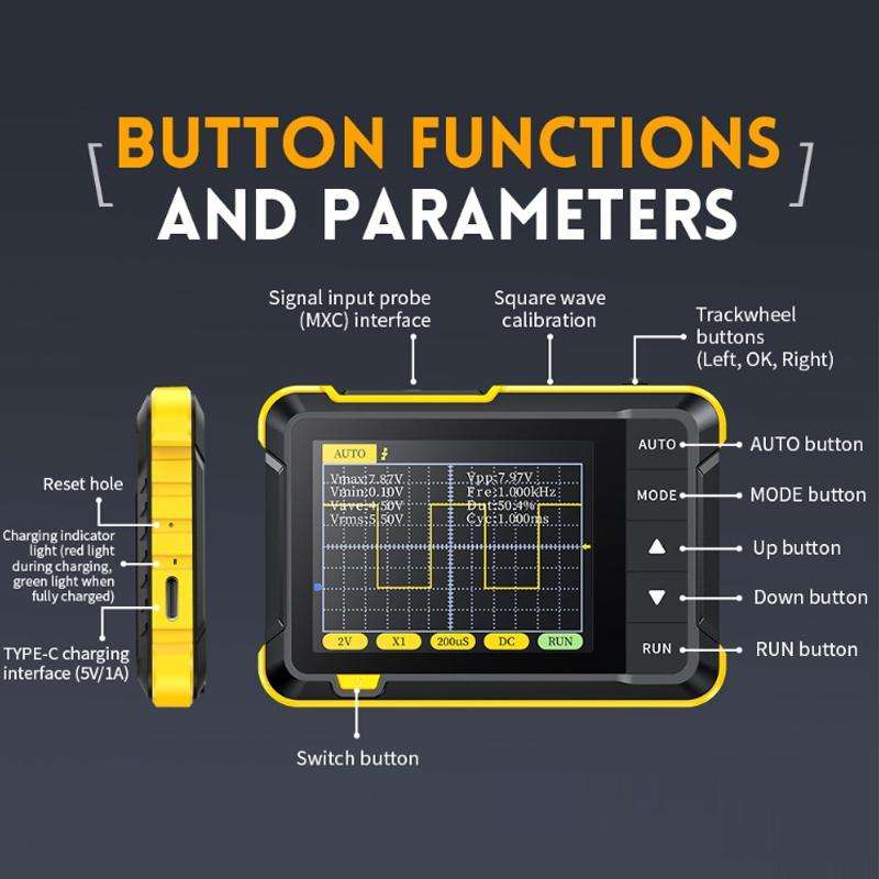 FNIRSI Handheld Small Digital Oscilloscope For Maintenance, Specification: Standard