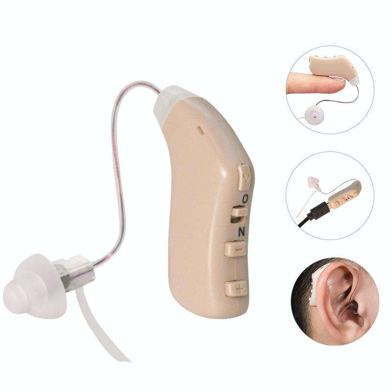 G28 Old Man Hearing Aid Sound Amplifier Sound Collector, Style: Left Ear(Blue)