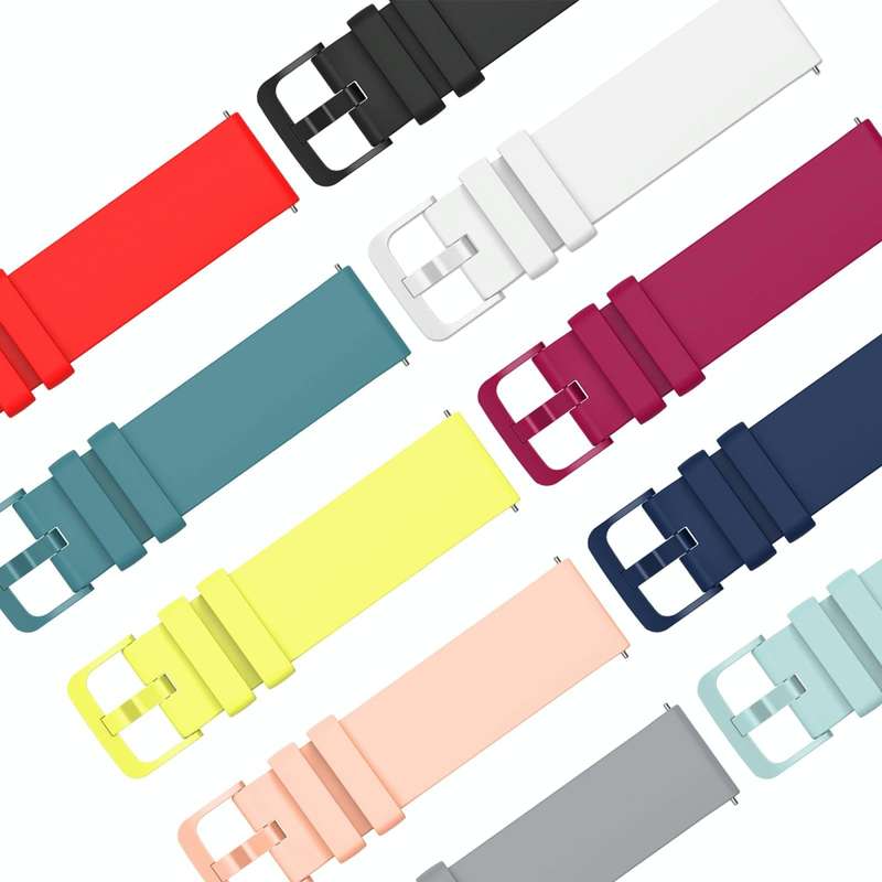 For Garmin Forerunner 55 20mm Solid Color Soft Silicone Watch Band(Navy Blue)