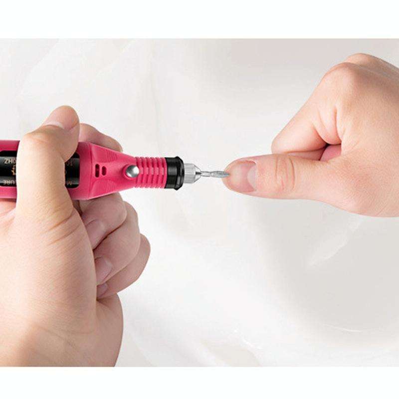 1 Set Power Professional Electric Manicure Machine Pen Pedicure Nail File Nail Tools 6 bits Drill...