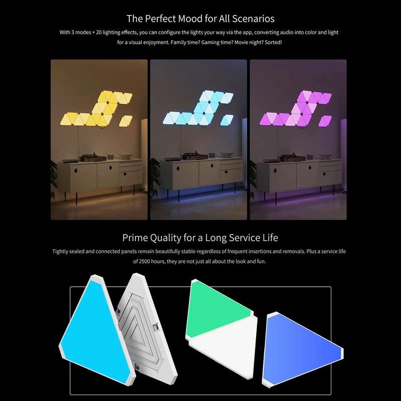Original Xiaomi Yeelight Smart LED Light Panels 6 PCS