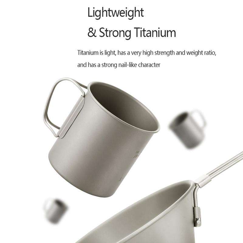 Naturehike NH20CJ005 300ml Titanium Cup Portable Tableware