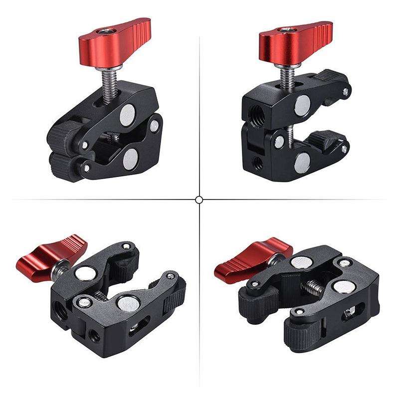 JMSUZ 124124 SLR Camera Rail Adjustable Clamp Crab Clamp+Magic Arm