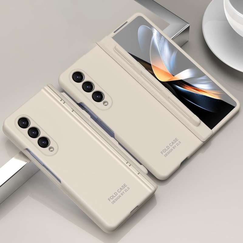 For Samsung Galaxy Z Fold4 5G Extraordinary Series Hinged Folding Full Phone Case with Pen Slot &...