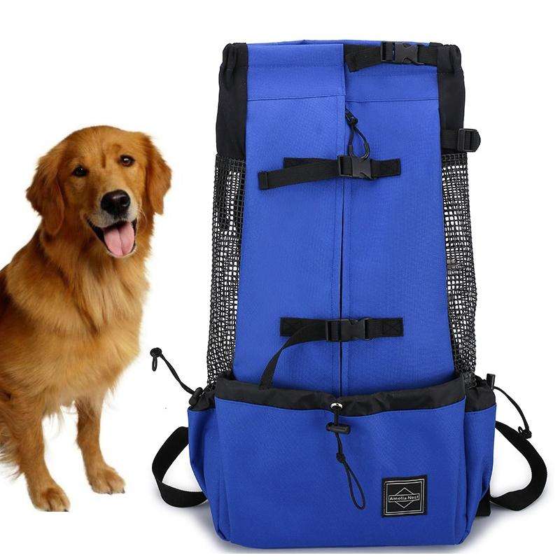 Ventilated And Breathable Washable Pet Portable Backpack, Size: L(Blue)