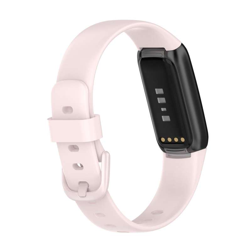 For Fitbit Luxe Silicone Color Buckle Watch Band, Size:L(Khaki)