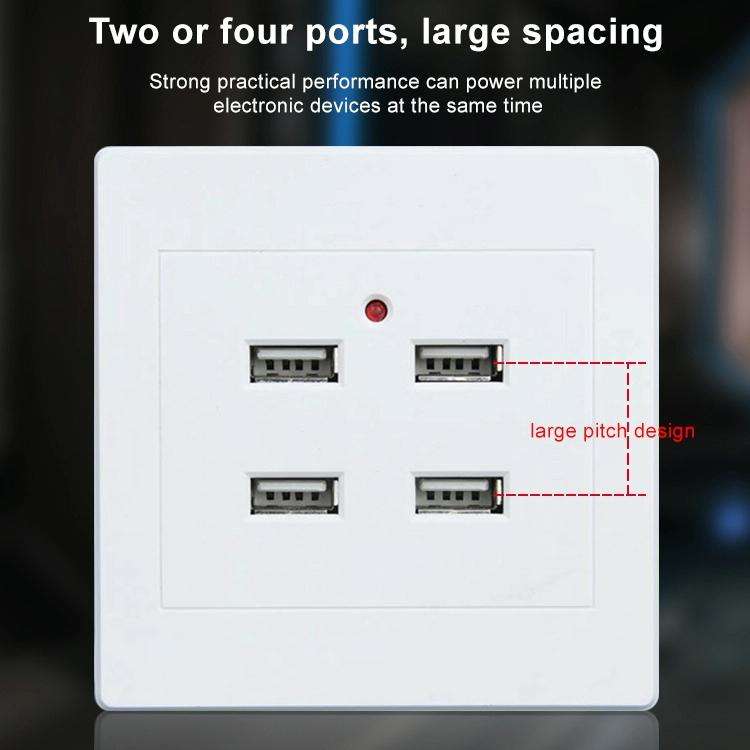 5V 3.1A 4 Ports USB Wall Charger Adapter Dock Station Socket Power Panel, 36V input