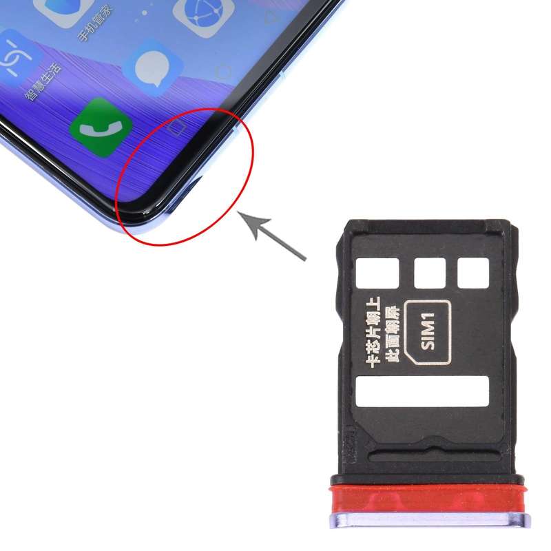 SIM Card Tray + SIM Card Tray for Huawei Nova 6 (Purple)
