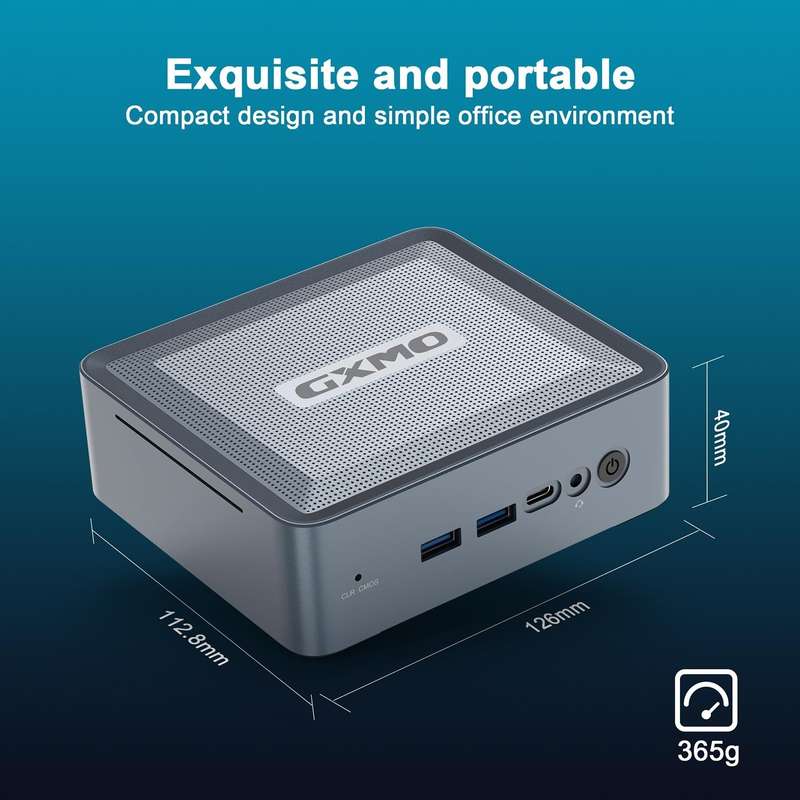 GXMO H56 Windows 11 AMD R5-5600H Mini PC NVME SSD WiFi6 Mini Desktop Computer, Specification:16GB...