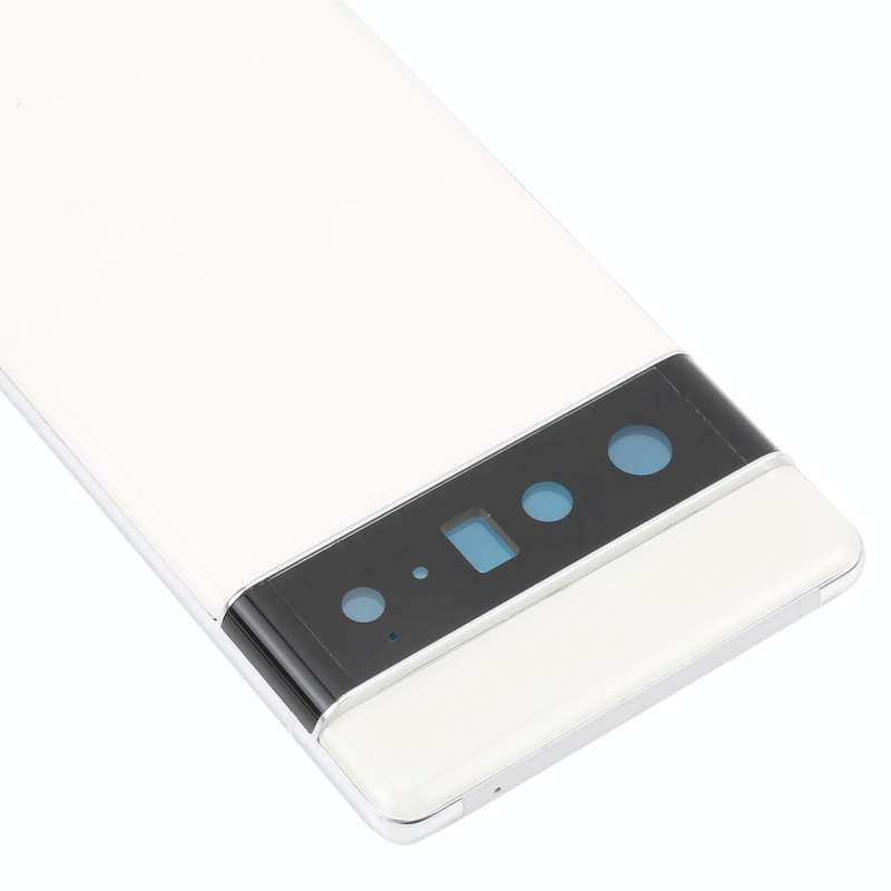 For Google Pixel 6 Pro Battery Back Cover with Middle Frame(White)