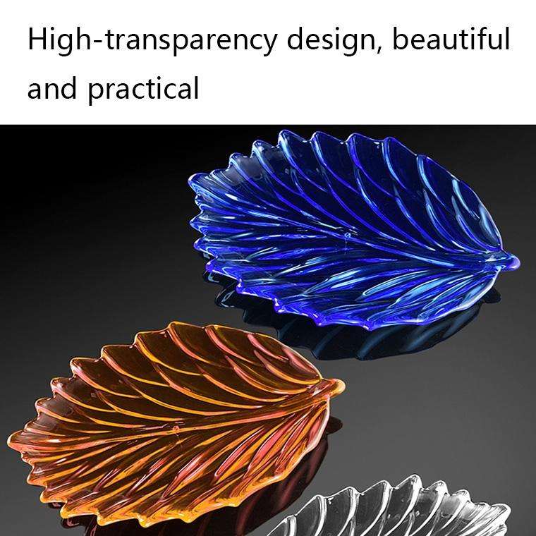Acrylic Leaf Shape Fruit Tray and Shelf, Style: Shelf (Golden)