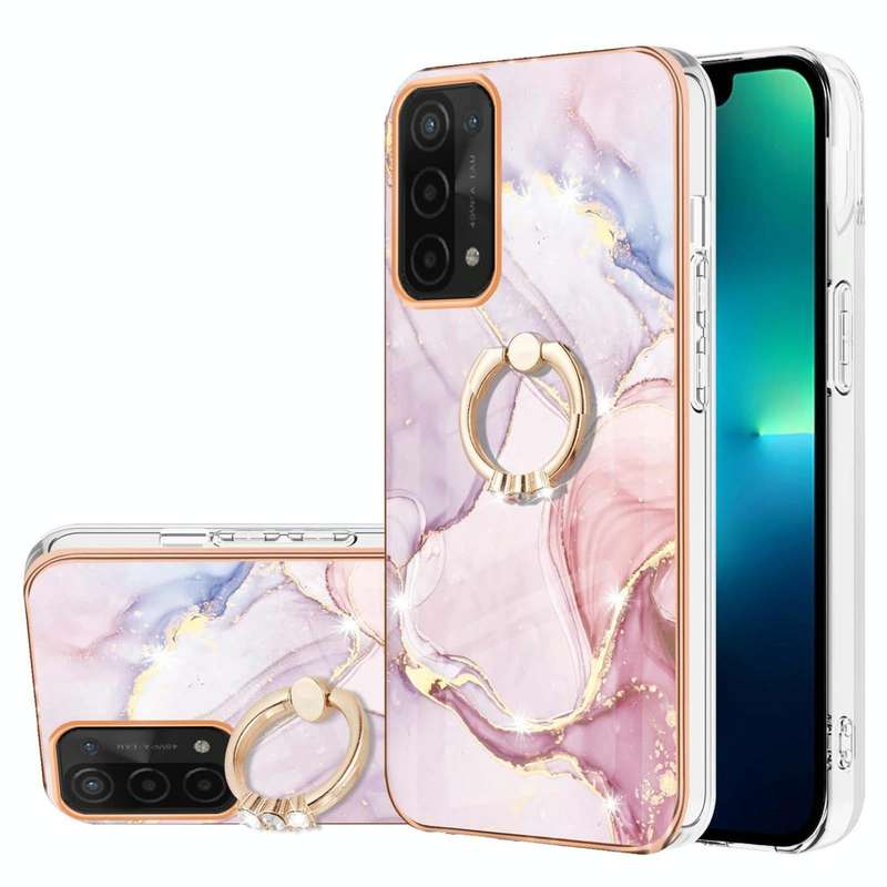 For OPPO A74 5G / A93 5G / A54 5G / A93s 5G Electroplating Marble Pattern IMD TPU Phone Case with...