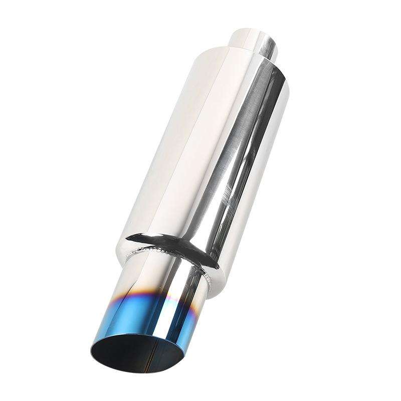 Universal Car / Motorcycles Stainless Exhaust Pipe Muffler 2 inch to 3 inch Bevel Tail Grilled Bl...