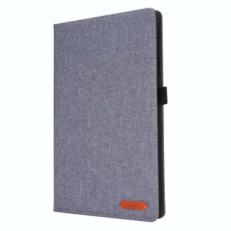For Samsung Galaxy Tab S6 Lite Horizontal Flip TPU + Fabric PU Leather Protective Case with Name ...
