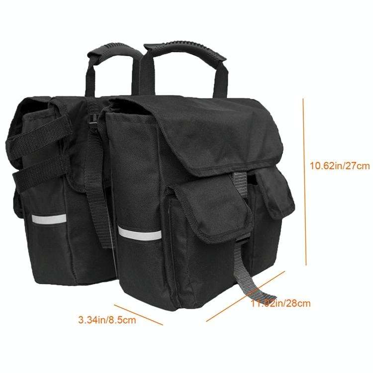 Outdoor Bicycle Motorcycle Mountain Bike Rear Pack Bag After Riding Shelf Bag(Black Edge)