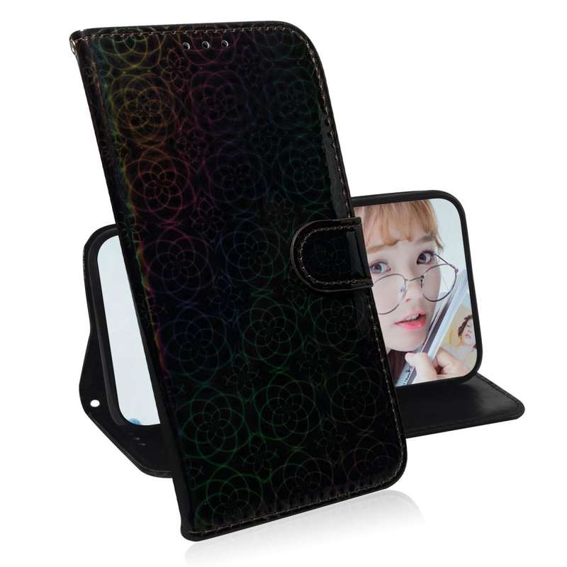 For Galaxy A70s Solid Hyun Color Magnetic Attraction Horizontal Flip Leather Case with Lanyard, S...