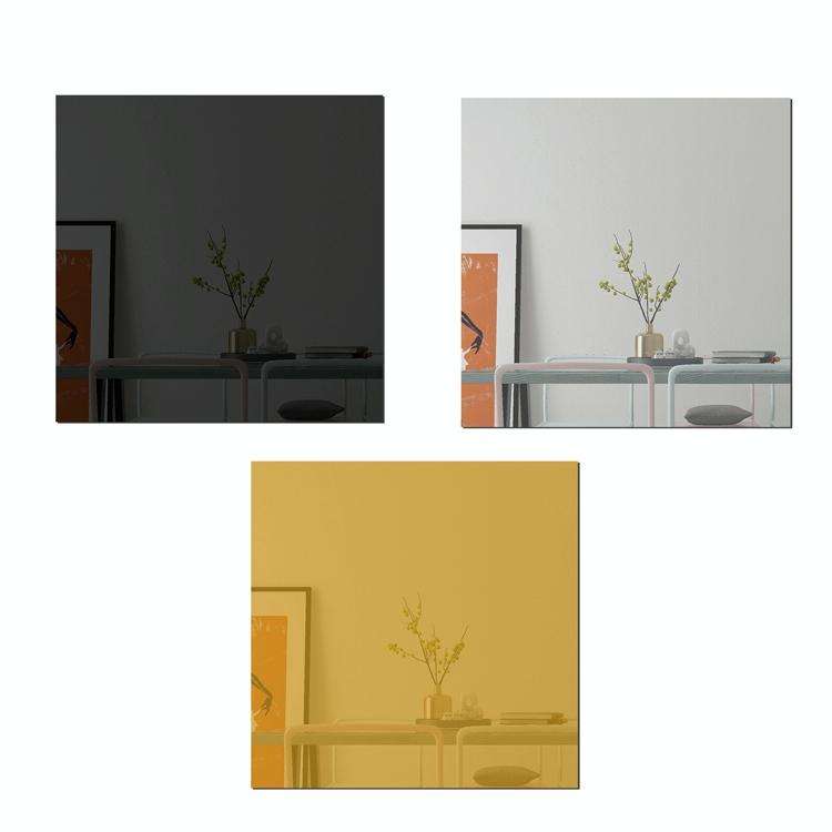 Ym300 16 PCS / Set Home Personal Wall Stickers DIY Acrylic Wall Decorative Mirror(Quartet Silver)