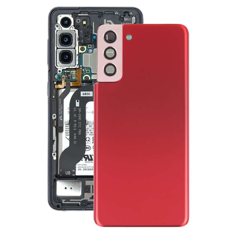 For Samsung Galaxy S21+ 5G Battery Back Cover with Camera Lens Cover (Red)