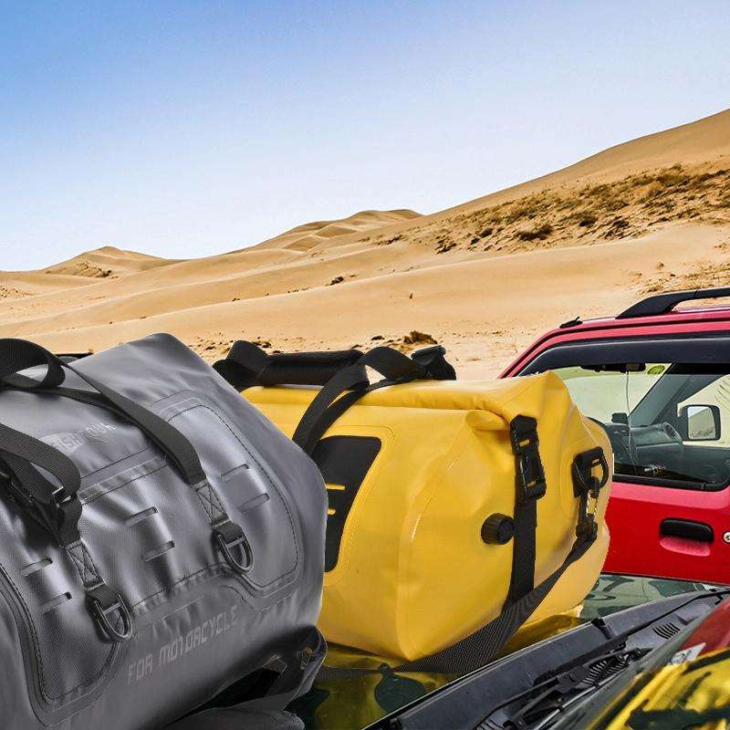 AFISHTOUR FM2031 40L Waterproof Travel Luggage Bag Large Capacity Motorcycle Rear Seat Bag(Yellow)