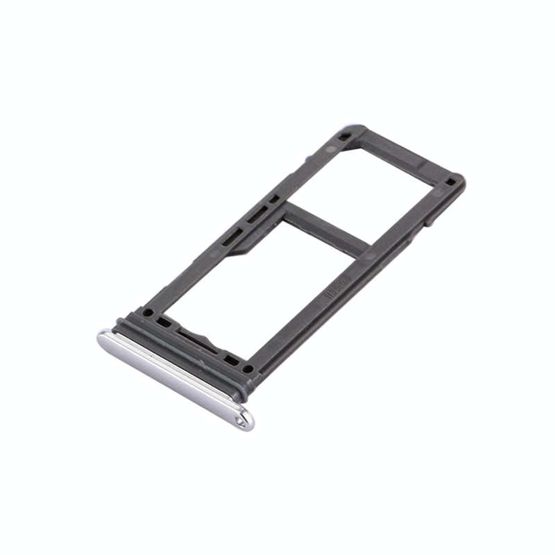 For Galaxy S8 SIM Card Tray + Micro SD Tray (Silver)