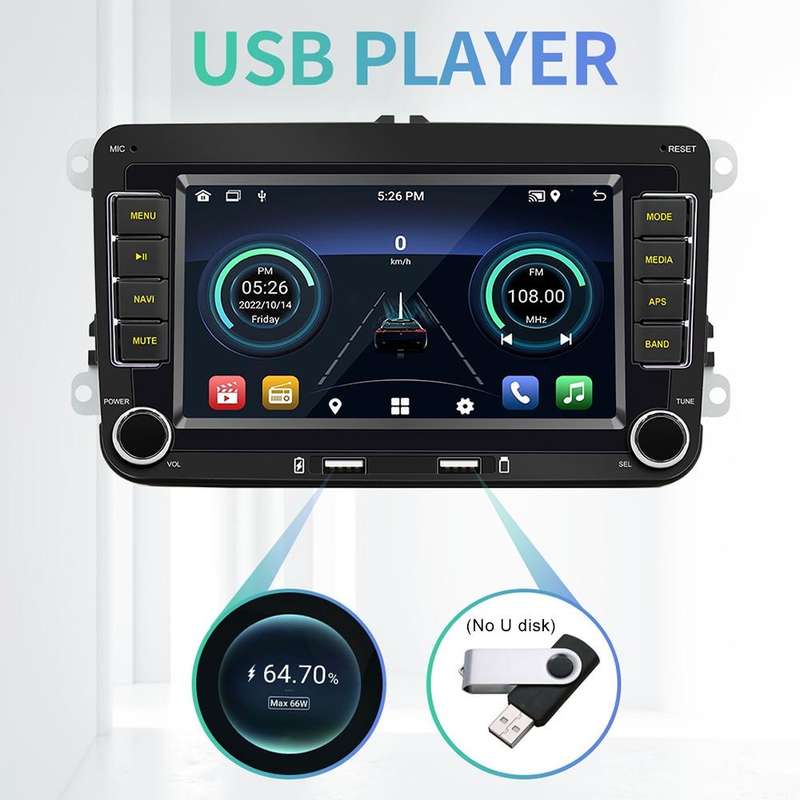 S9070 For Volkswagen 7 inch Portable Car MP5 Player Support CarPlay / Android Auto, Specification...