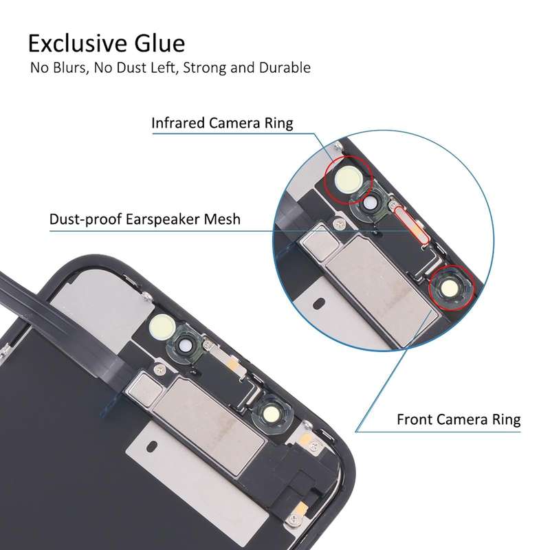 Original LCD Screen for iPhone XR Digitizer Full Assembly with Earpiece Speaker Flex Cable