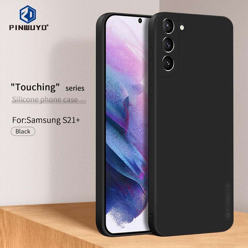 For Samsung Galaxy S21+ 5G PINWUYO Touching Series Liquid Silicone TPU Shockproof Case(Black)