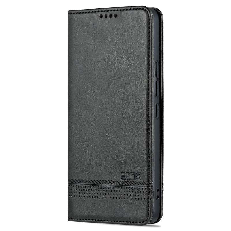 For Xiaomi 12 Lite AZNS Magnetic Calf Texture Leather Phone Case(Black)