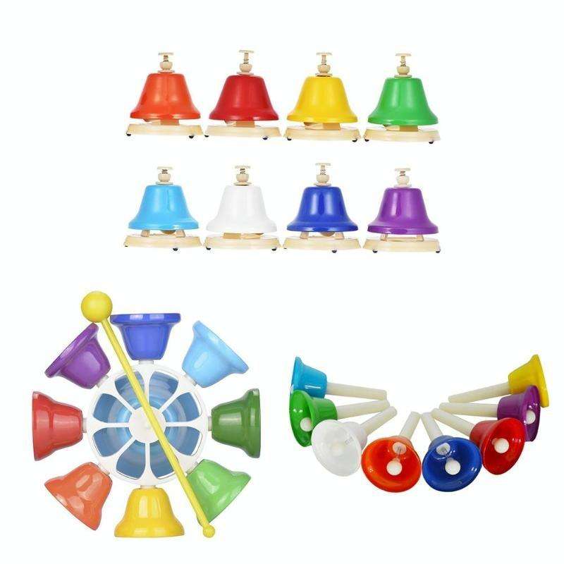 Orff Instrument Eight-tone Bell Percussion Musical Toy for Children, Size:14.7 x 14.7 x 5.8cm(Col...