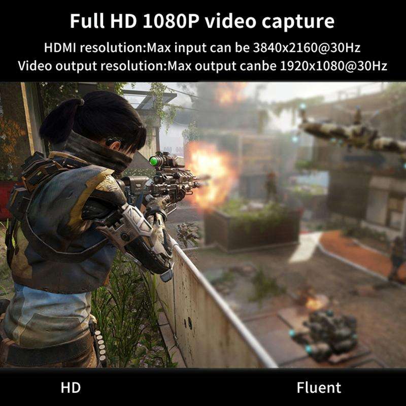 HD31 HDMI To USB2.0 High Definition Game Live Recording 4K With Cable Collector