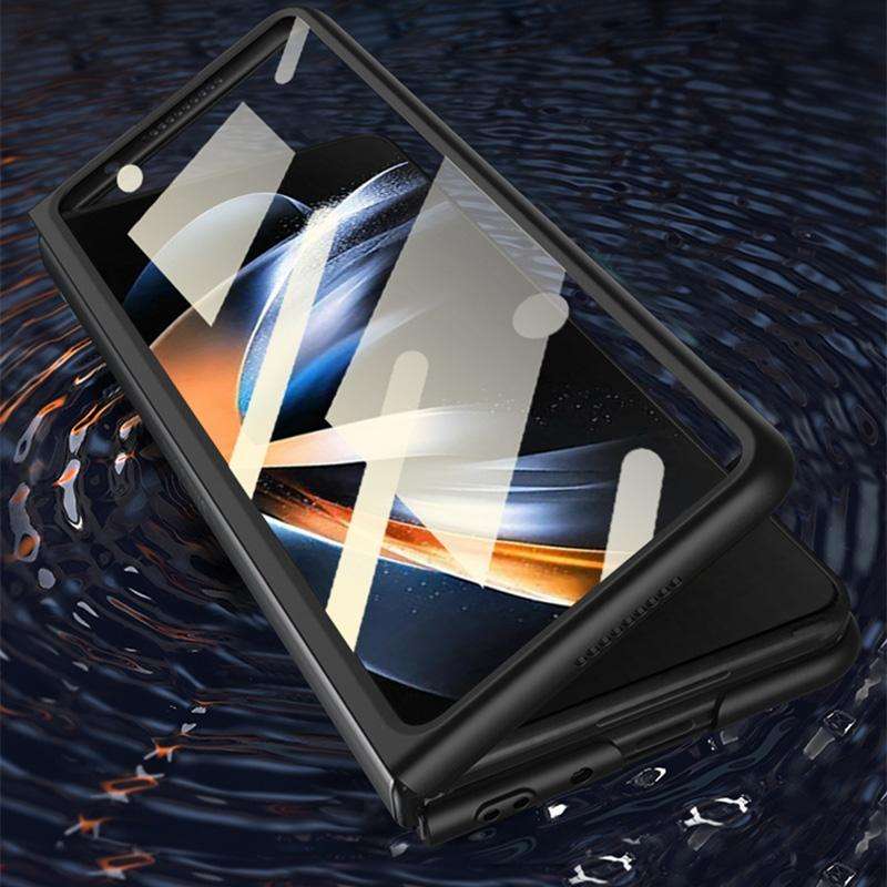 For Samsung Galaxy Z Fold4 GKK Integrated Ultra-thin Full Coverage Phone Flip Case(Wine Red)