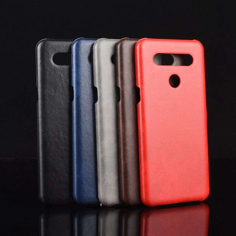 For LG K51S Shockproof Litchi Texture PC + PU Case(Gray)