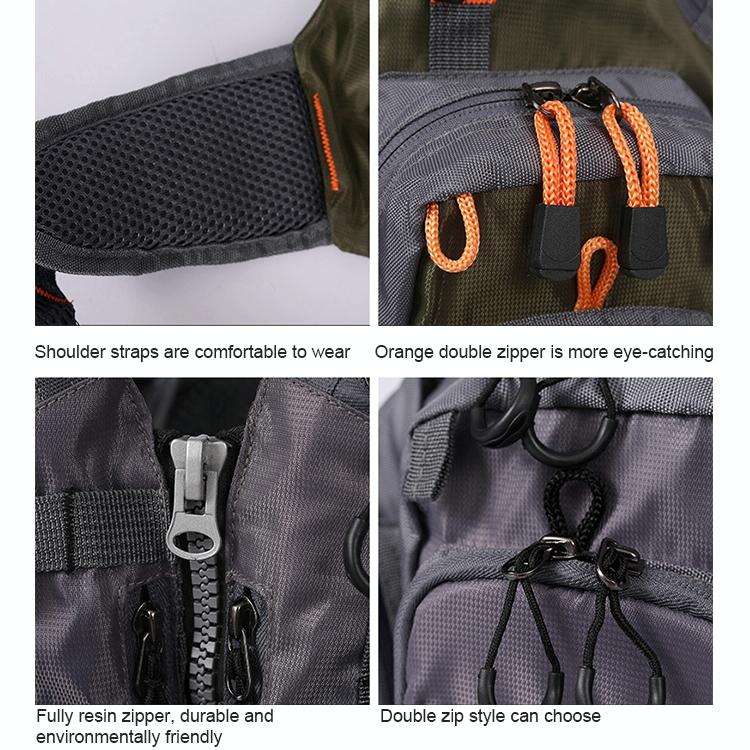 MANNER Outdoor Multifunctional Fishing Life Vest Swimming Life Jacket (Grey)