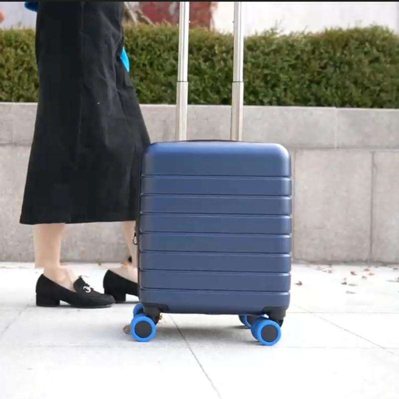 8pcs /Set Silicone Luggage Wheels Cover Protector Silent Anti Wear Caster Shoes(Blue)