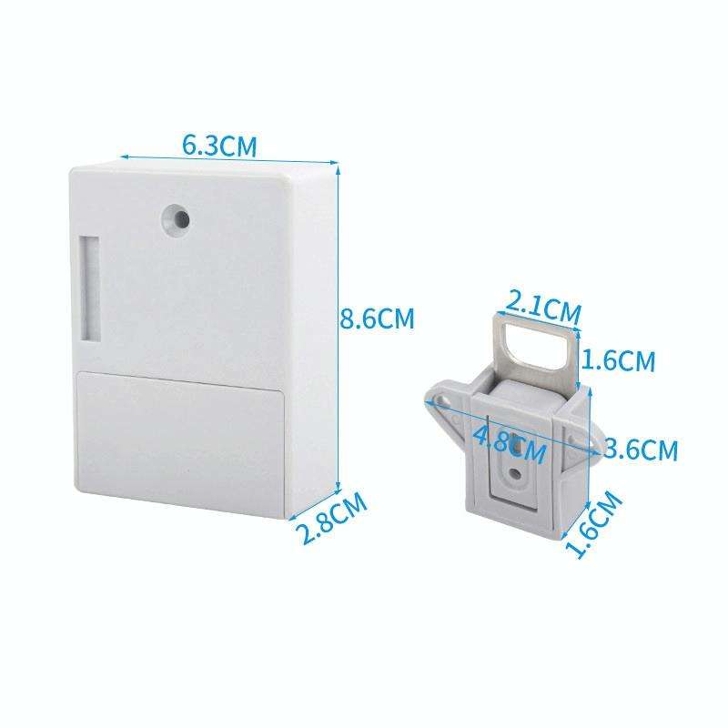 T3 ABS Magnetic Card Induction Lock Invisible Bilateral Open Cabinet Door Lock (Grey)