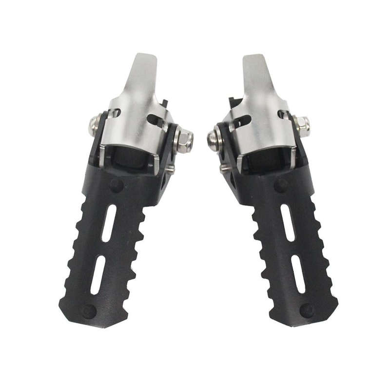 For BMW R1250GS R1200 GS ADV Motorcycle 22-25mm Front Folding Foot Pegs Footrests Clamps (Black S...