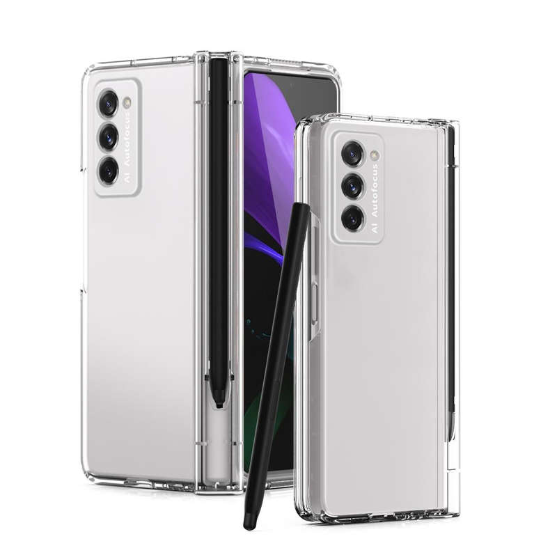 For Samsung Galaxy Z Fold2 5G Macaron Hinge Phone Case with Stylus Pen Fold Edition & Protective ...