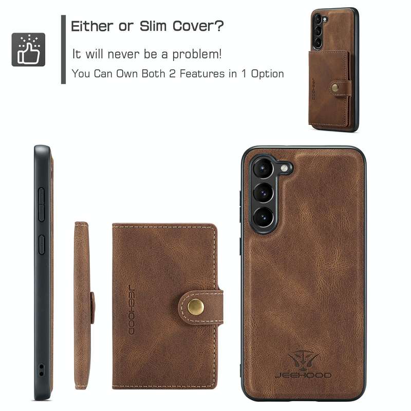 For Samsung Galaxy A54 5G / A54 4G JEEHOOD Retro Magnetic Detachable Protective Phone Case with W...