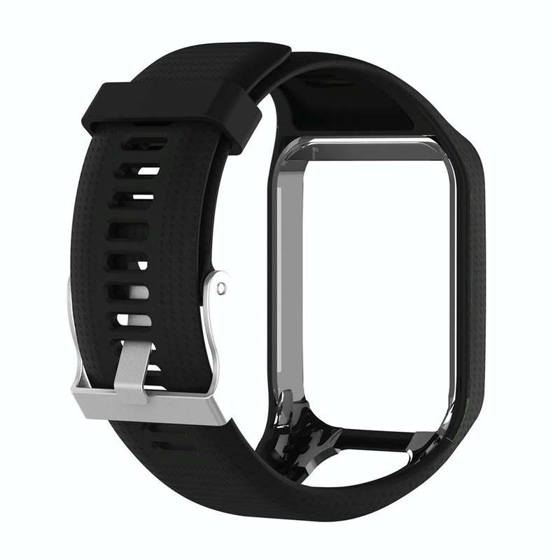 Silicone Sport Watch Band for Tomtom Runner 2/3 Series (Black)