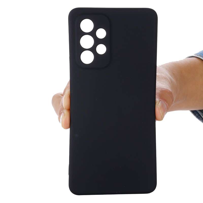 For Samsung Galaxy A33 5G Color Liquid Silicone Phone Case(Black)