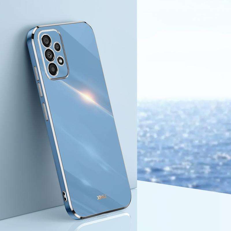 For Samsung Galaxy A23 5G XINLI Straight Edge 6D Electroplate TPU Phone Case(Celestial Blue)