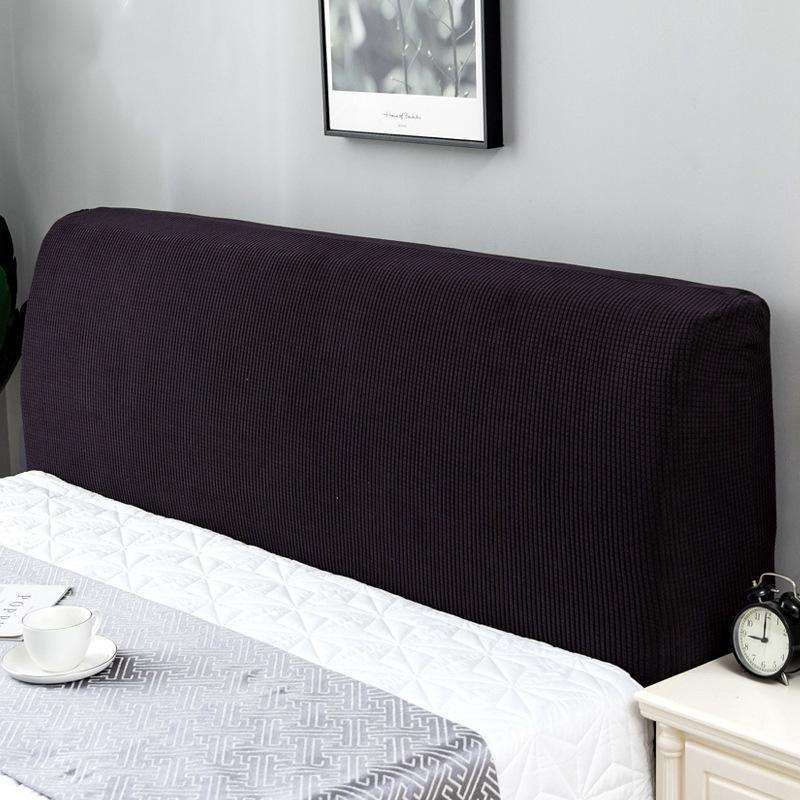 Polar Fleece Elastic Full Covered Headboard Dust Cover, Size:180cm(Dark Brown)