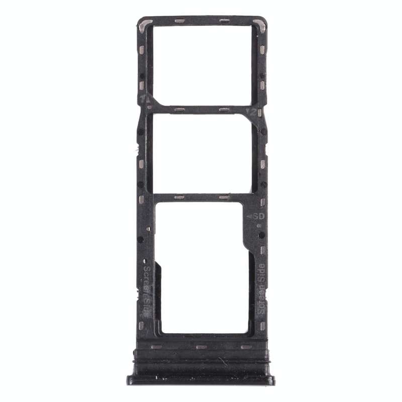 For infinix Smart 5 X657 X657C SIM Card Tray + SIM Card Tray + Micro SD Card Tray (Black)