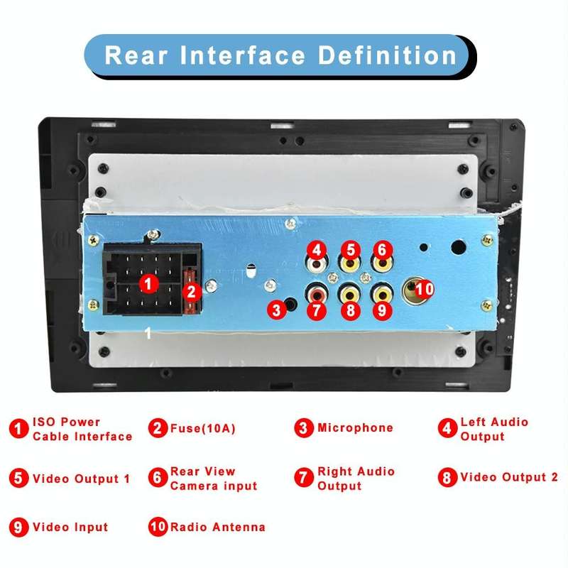 Q3570 9 inch Carplay Single Spindle MP5 Player, Style: Standard+12 Light Camera