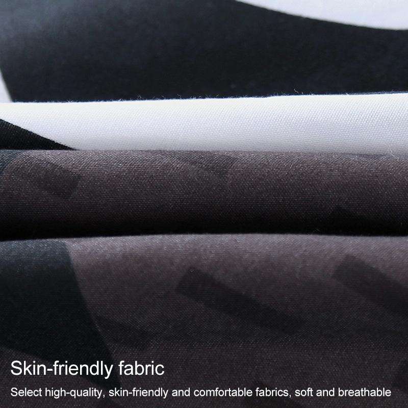 4 PCS/Set Bedding Set Happy Family Pattern Duvet Cover Flat Sheet Pillowcase Set, Size:2M(Foretime)