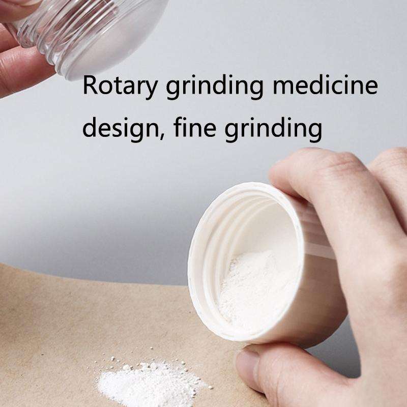 S0466 Medicine Cutter Tablet Grinding Cutter Medicine Dispensing Transparent Portable Storage Box...